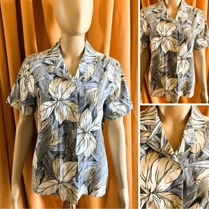 Vintage Blair Ladies Hawaiian Button Up Blouse